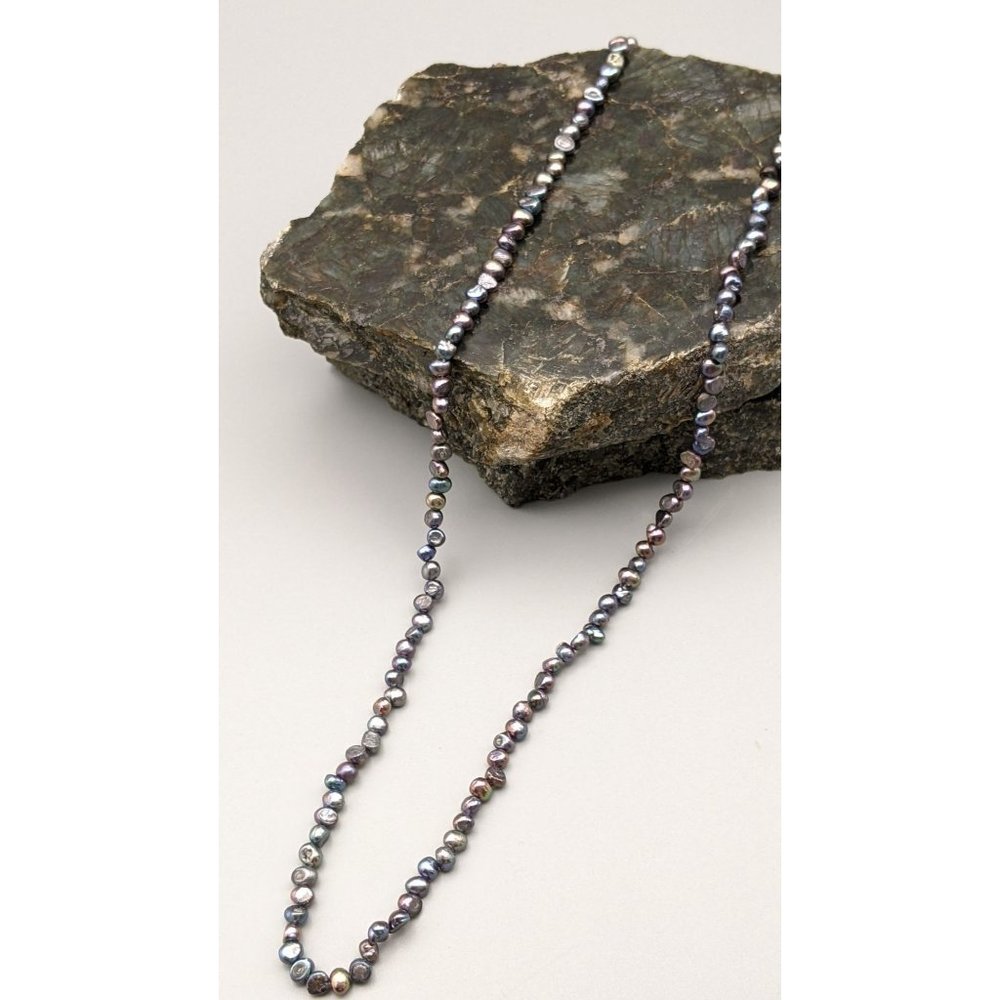 Blue Freshwater Pearl Eyeglass / Sunglass / Mask Lanyard/Necklace/Bracelet 29"